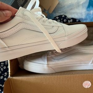 Little girls white vans